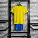 Camiseta Brasil 20/21 - Niños (Pantalón Corto Incluido) - Lux Shop