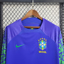 Camiseta Brasil Manga Larga 22/23 - Lux Shop